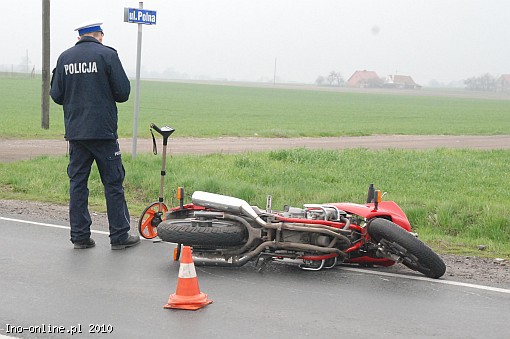 Inowrocław - Wypadek motocyklisty