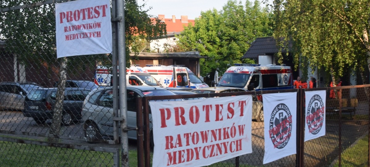 Inowrocław - Trwa protest ratownik