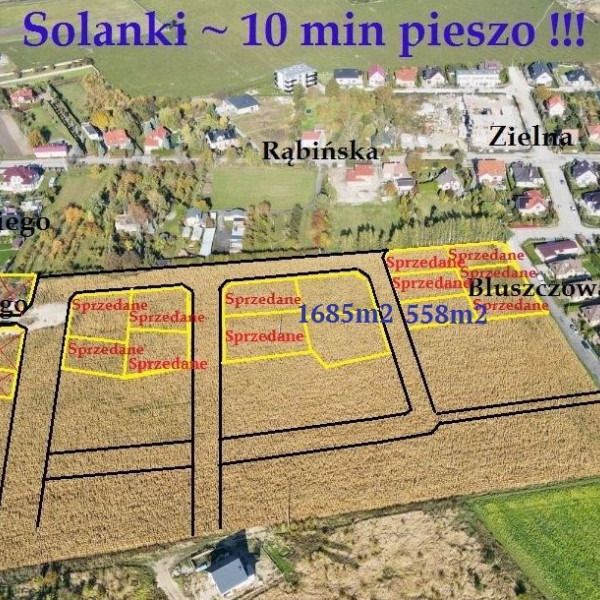 Ostatnie działki blisko Solanek ~ okolica ul.Bluszczowej ~ 558m2 !!! 