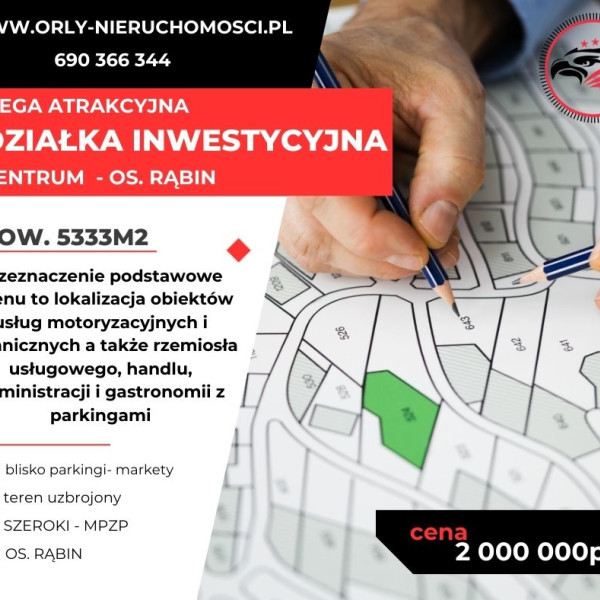 Wyjątkowa Nieruchomość Inwestycyjna 5333m2 w Inowrocławiu na os. Rąbin – Idealna Lokalizacja dla Twojego Biznesu!