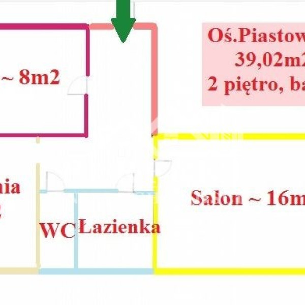 Piastowskie * 2 pokoje * dwustronne * 39m2 * 2 piętro * z balkonem