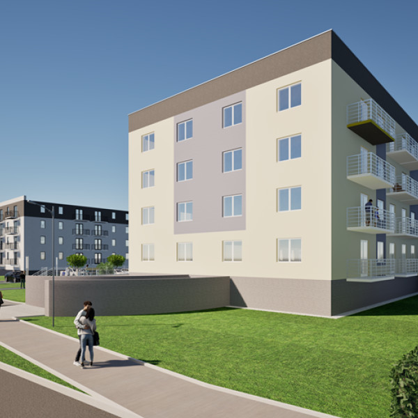Parter, 61,80m2, 3 pokoje, blok z windą w Kruszwicy