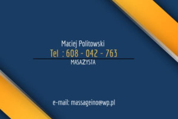 |MASAŻYSTA DLA CIEBIE Z DOJAZDEM DO DOMU.