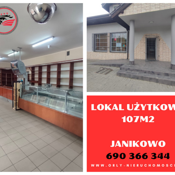 Lokal użytkowy 107 m2 w Janikowie – idealny na sklep lub usługi!