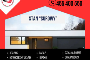 |Nowoczesny dom w stanie surowym otwartym z garażem i tarasem w Inowrocławiu!