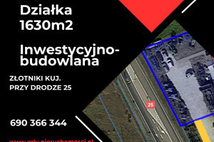 |Atrakcyjna działka inwestycyjna z biurem przy DK25 w Złotnikach Kujawskich – idealna dla biznesu