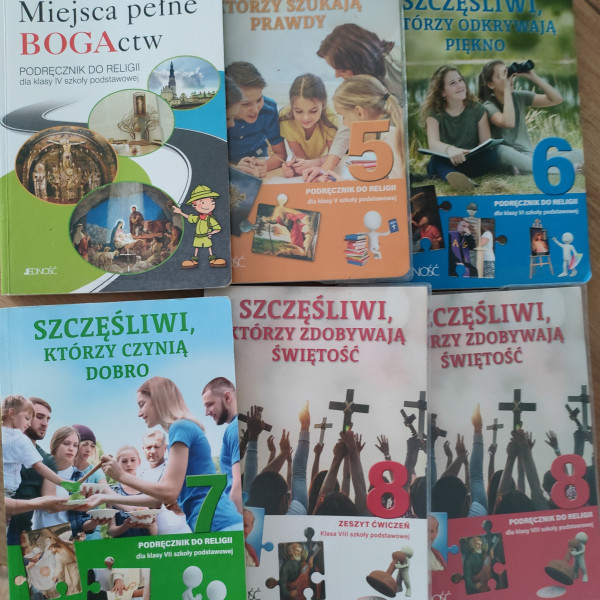 Książki do religii klasa IV. V. VI. VII. VIII wyd. Jedność