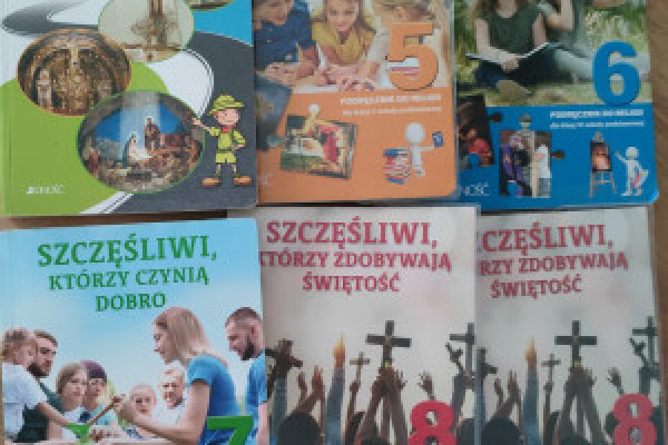 |Książki do religii klasa IV. V. VI. VII. VIII  wyd. Jedność 