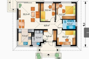 |Dom parterowy ok. 80 m2 o nowoczesnej bryle w Inowrocławiu