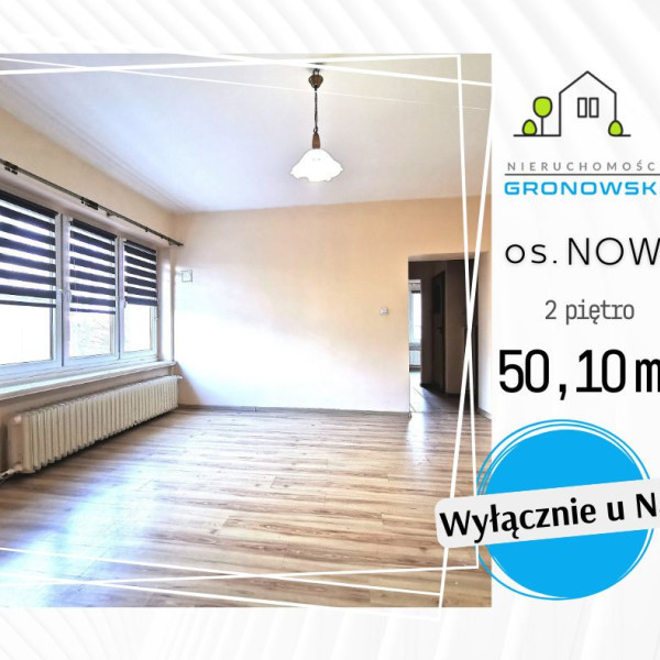 ATRAKCYJNE 50,10 m² - 2 pokoje II PIĘTRO na Osiedlu Nowym.