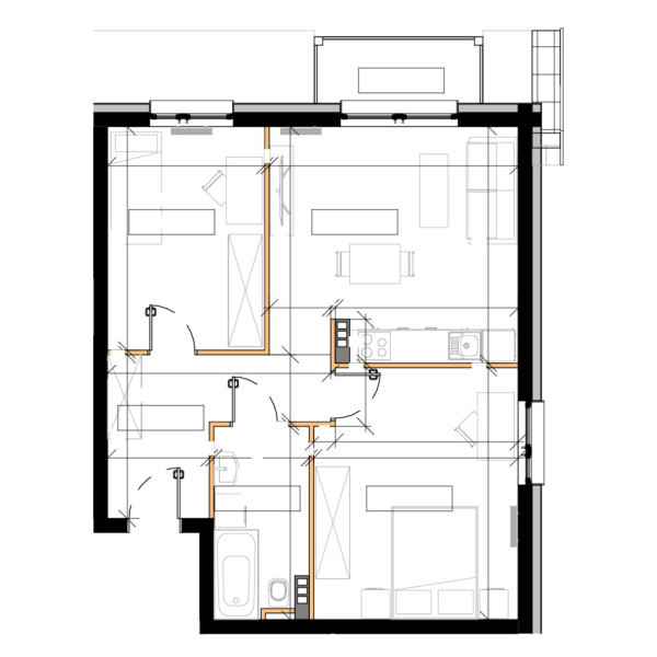 Ostatnie mieszkanie - 58,6m2 - możiiwość wykończenia pod klucz
