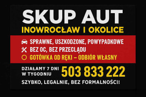 |SKUP AUT INOWROCŁAW 🚗☎️ 503 833 222 💰🤝 Gotówka od ręki ‼️