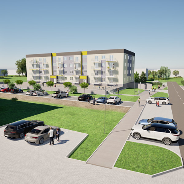3 pokoje, 48m2, 2 piętro w nowym budownictwie