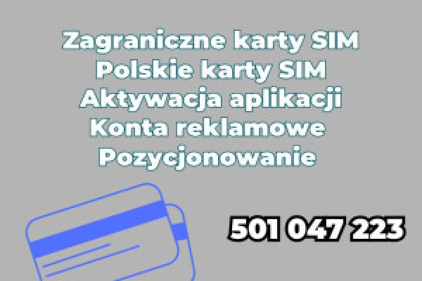|📱 Zarejestrowane karty SIM Bydgoszcz + marketing dla firm w całej Polsce