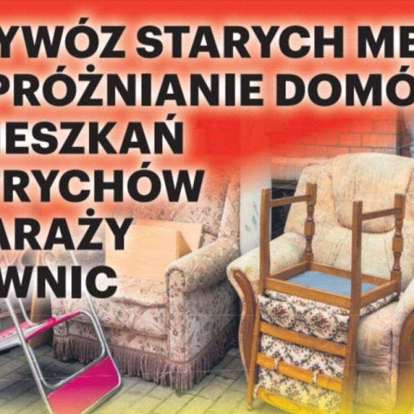 wywóz starych mebli, likwidacja mieszkań ,piwnic,gruzu duzy kontener 