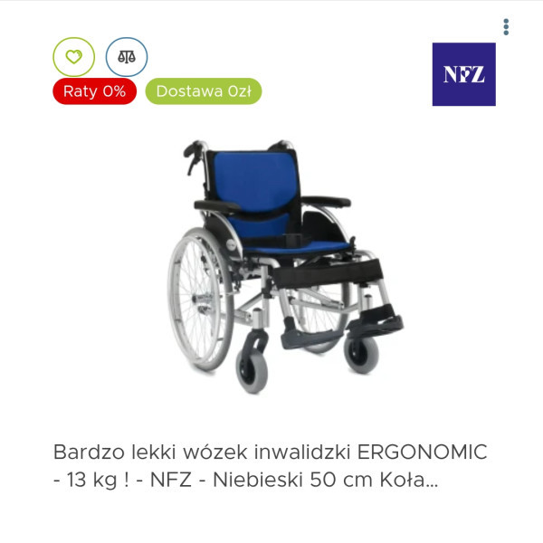 Sprzedam wózek inwalidzki 400
