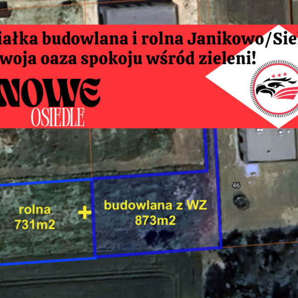 Działka budowlana i rolna Janikowo/Sielec – Twoja oaza spokoju wśród zieleni!