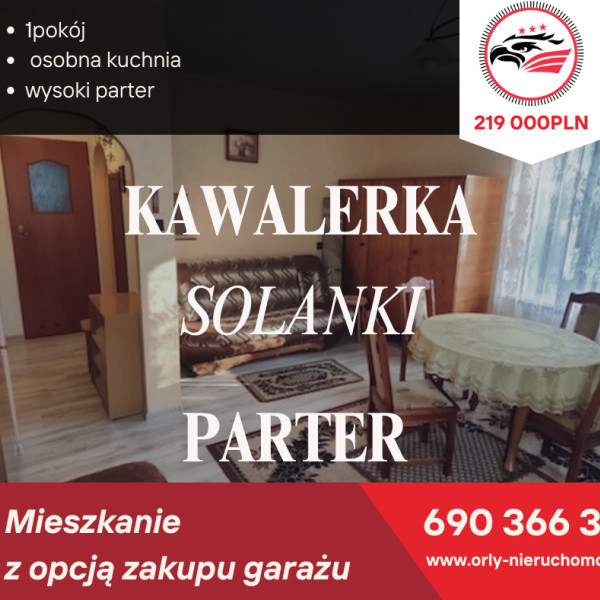 Przytulna kawalerka na wysokim parterze przy Solankach! + GARAŻ