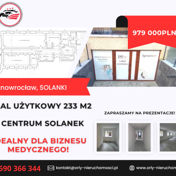 Lokal użytkowy 233 m2 w centrum Solanek Inowrocław – idealny dla biznesu medycznego!