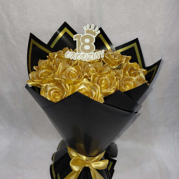 BUKIETY ZE WSTĄŻKI SATYNOWEJ