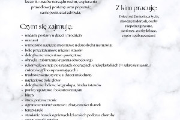 |Masaże i rehabilitacja