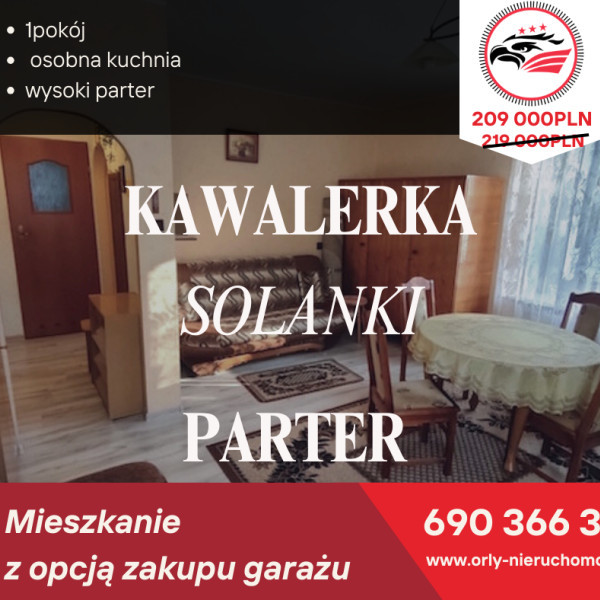 Przytulna kawalerka na wysokim parterze przy Solankach! + GARAŻ