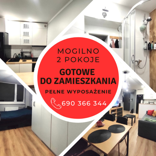 Nowoczesne mieszkanie 2-pokojowe w centrum Mogilna – gotowe do zamieszkania!