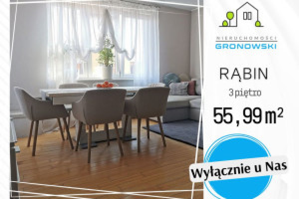 |🎯56 m² NA RĄBINIE – poranki ze słońcem, wieczory bez hałasu nad głową.