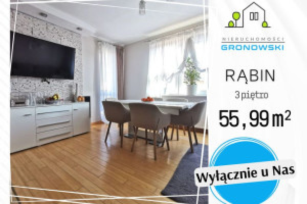 |🎯56 m² NA RĄBINIE – poranki ze słońcem, wieczory bez hałasu nad głową.