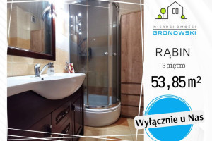 |😍Rąbin | 2 pokoje, garderoba i loggia | 53,85 m² w bloku z 2009 roku.