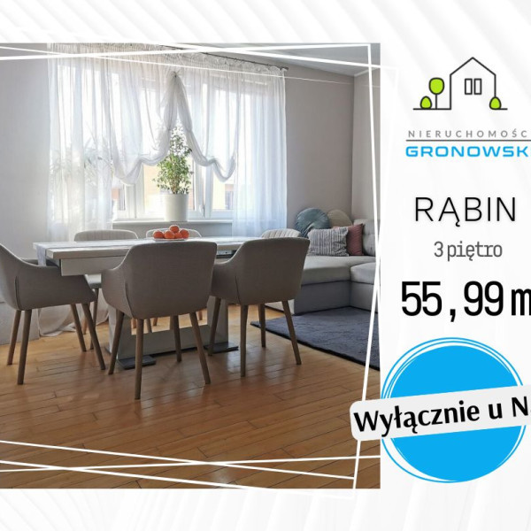🎯56 m² NA RĄBINIE – poranki ze słońcem, wieczory bez hałasu nad głową.