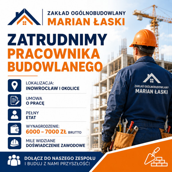 Zatrudnię pracownika budowlanego