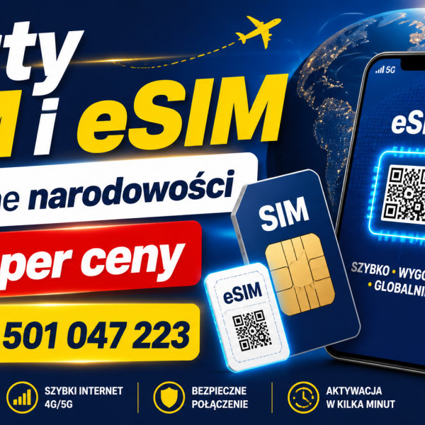 Sprzedam aktywne SIM i eSIM do GPS, komunikatorów i flot – Inowrocław, Bydgoszcz, Włocławek, Kujawsko‑Pomorskie