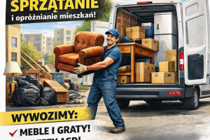 |wywóz starych mebli, likwidacja mieszkań ,piwnic,gruzu duzy kontener 