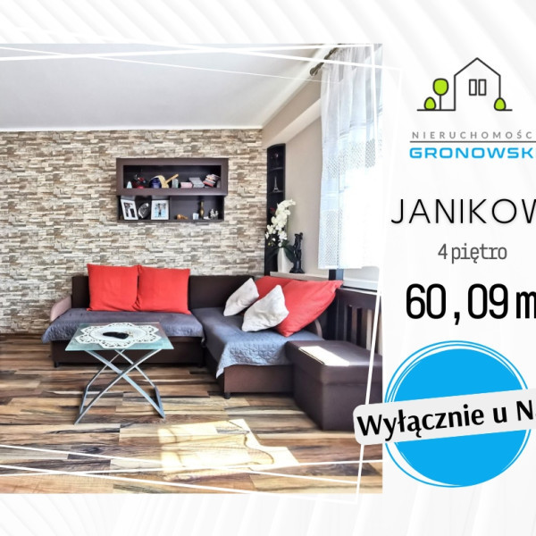 🔑 60 m² | 3 pokoje | garderoba | osobne WC | pełne wyposażenie | Janikowo