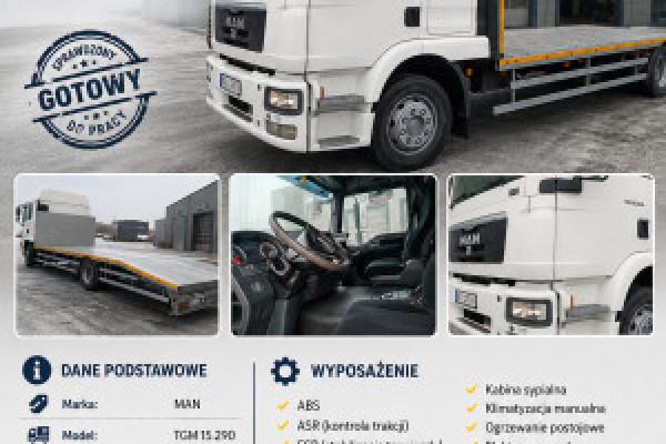 |Solidny i niezawodny MAN TGM 15.290 z 2010 roku