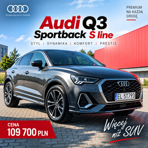 Komfort i bogate wyposażenie  - Audi Q3 Sportback w wersji S line