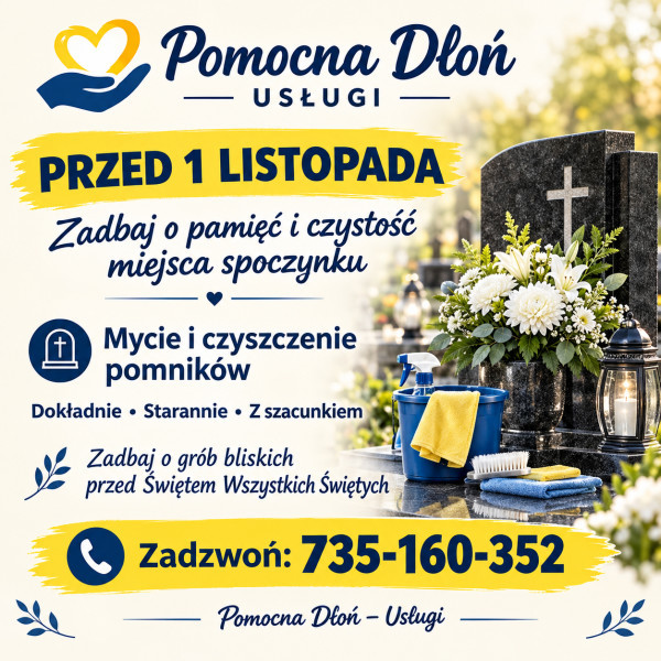 Mycie i sprzątanie pomników.
