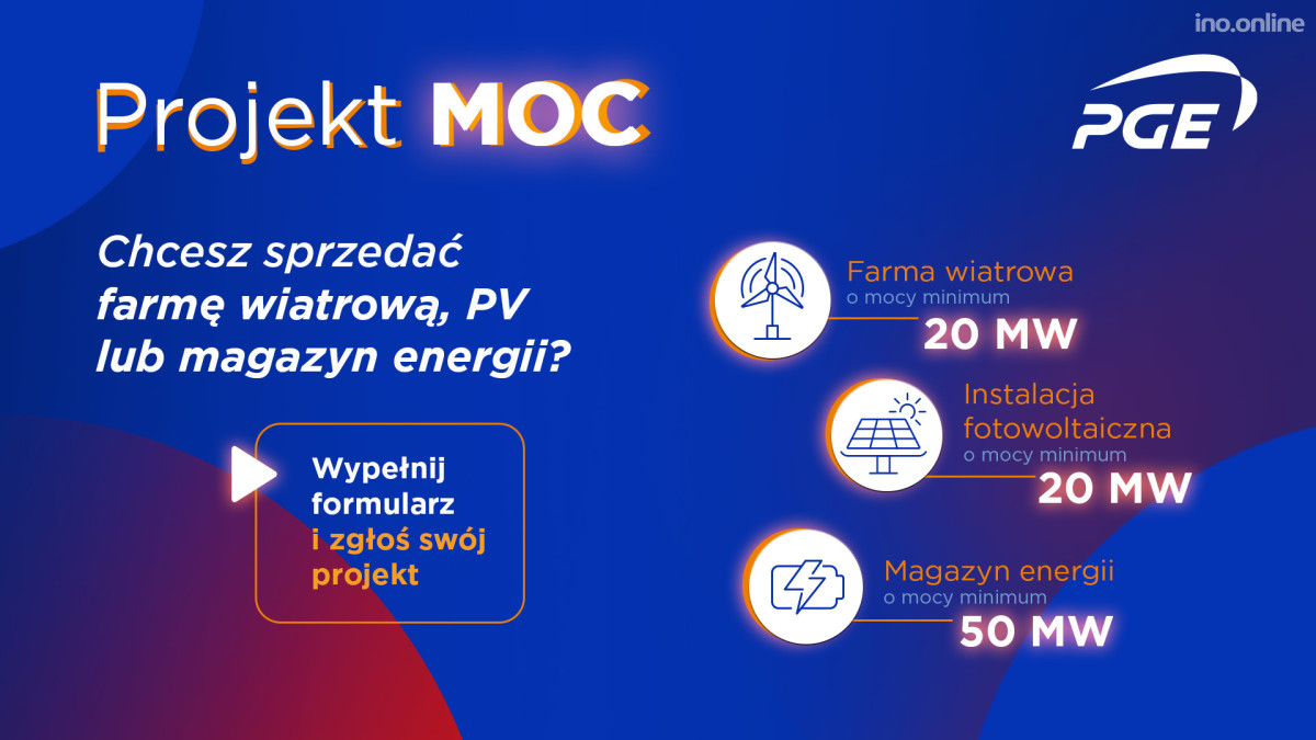 PGE uruchamia projekt pozyskiwania z rynku projektów OZE, magazynów energii i infrastruktury sieciowej