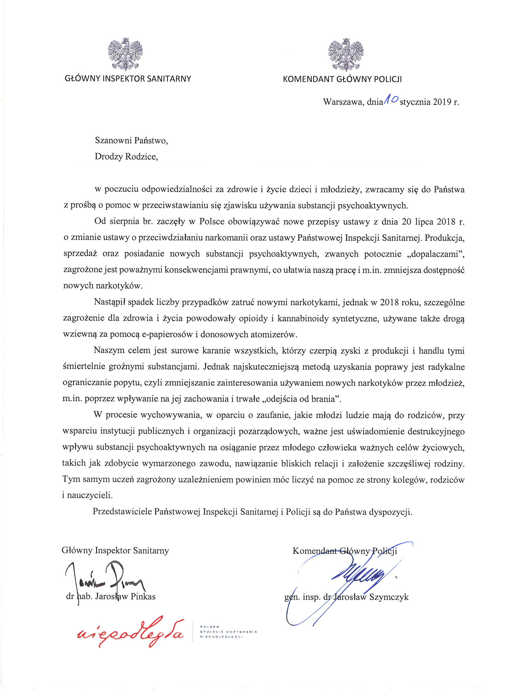 List_Głównego_Inspektora_Sanitarnego_i_Komendanta_Głównego_Policji_do_rodziców