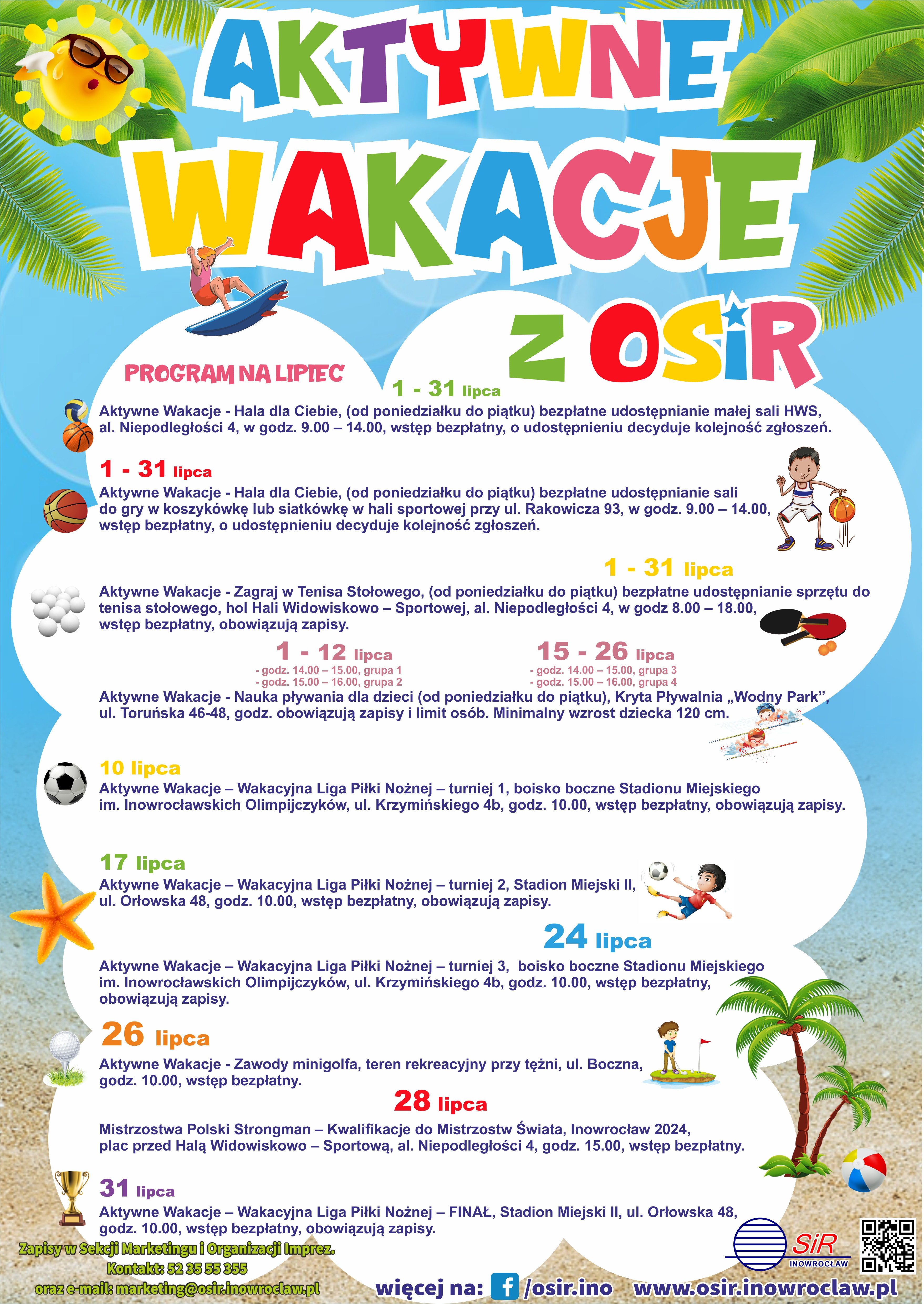 plakat wakacje z OSiR 2024 V2