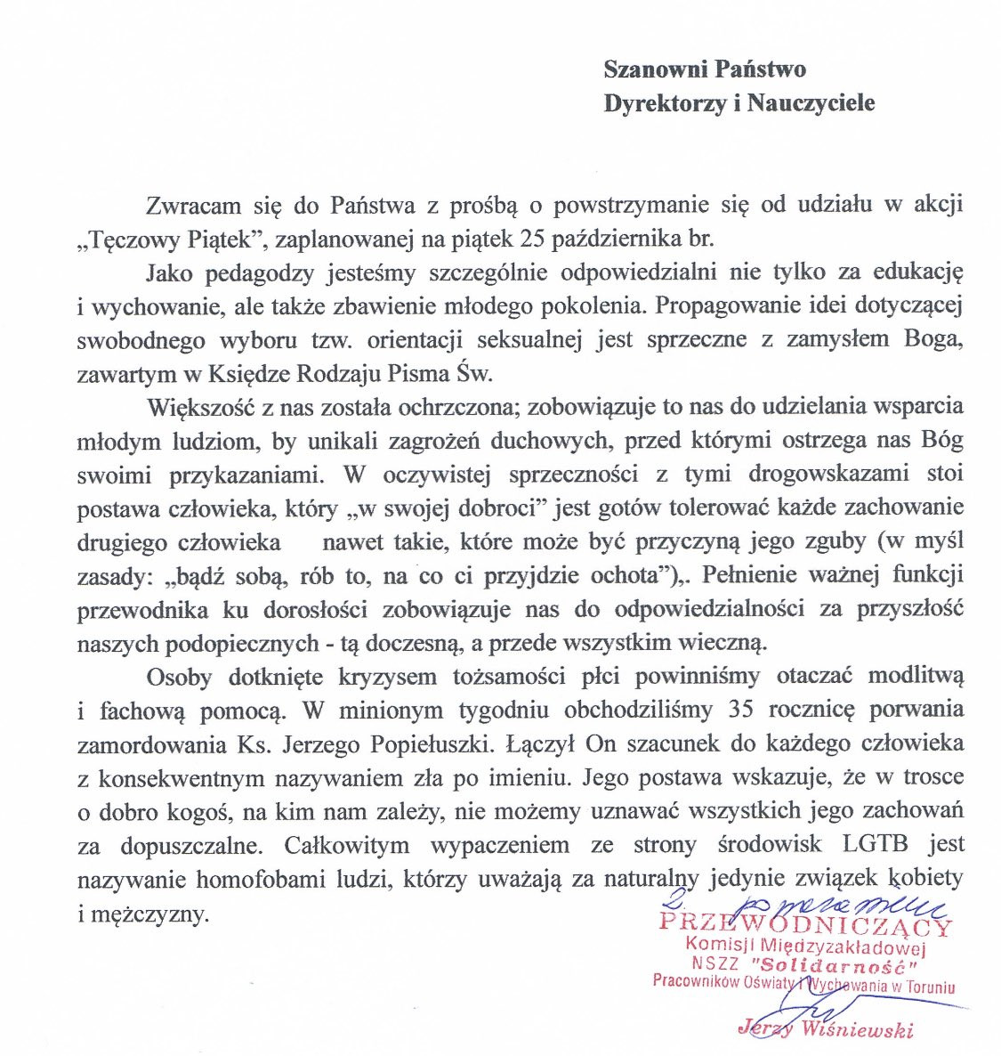 pismo_solidarnosc_nauczyciele