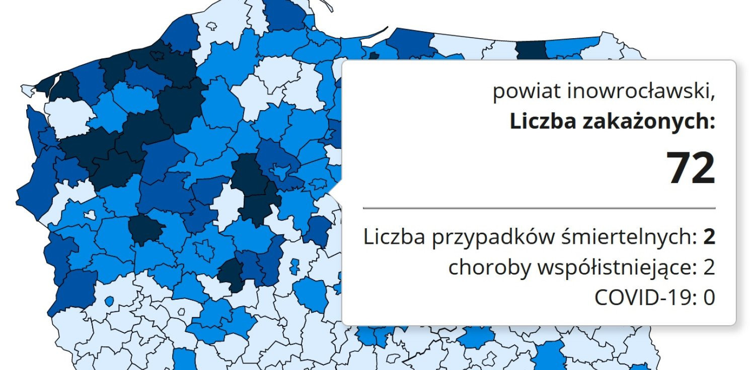 Inowrocław - Nowe dane o zakażeniach w regionie