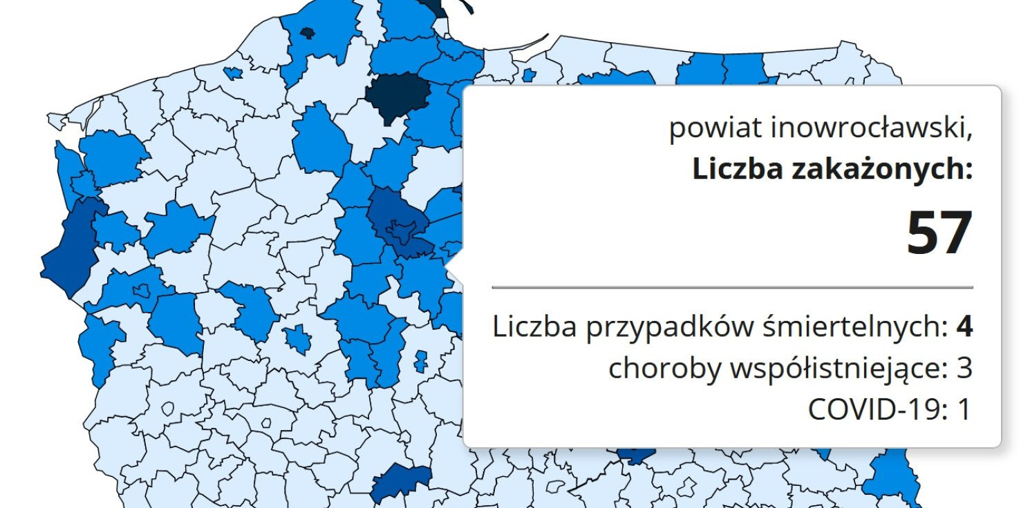 Inowrocław - Mniej zakażeń Covid-19. Nowe dane MZ