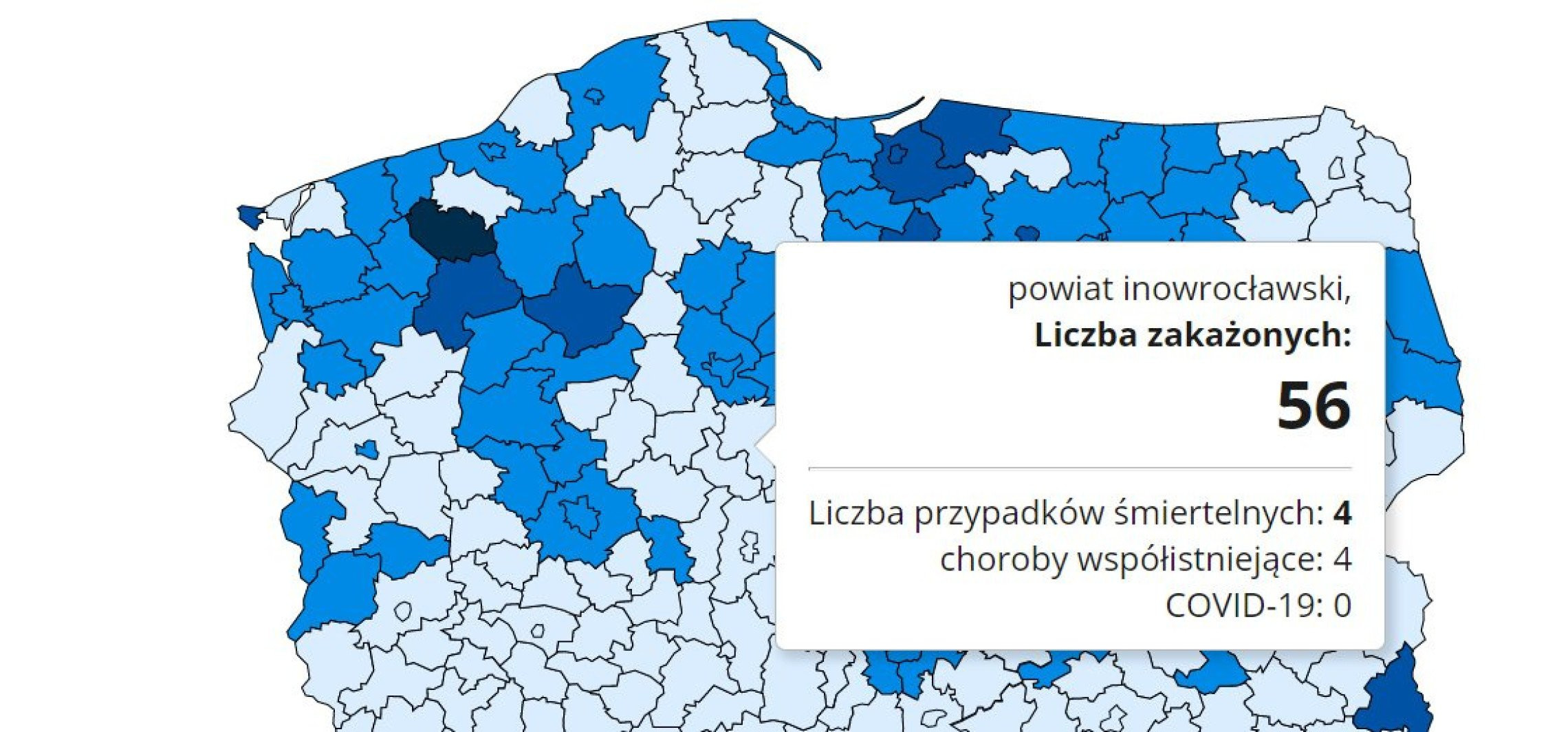 Inowrocław - Nowe dane o zakażeniach