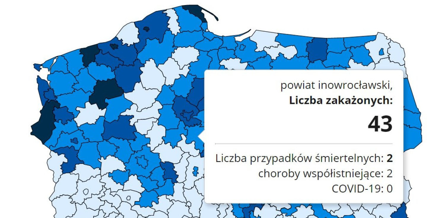 Inowrocław - Nowe dane o zakażeniach