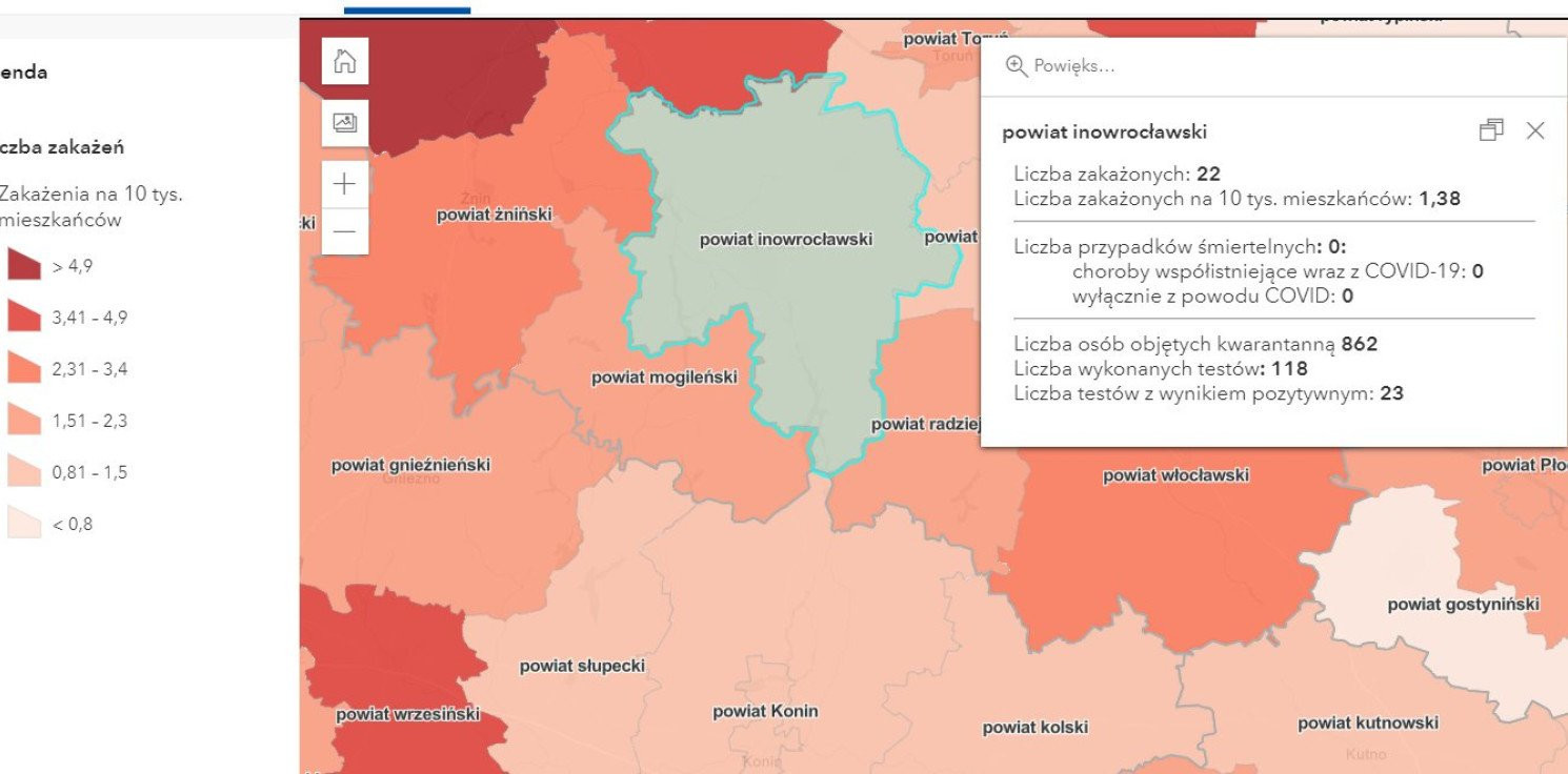 Inowrocław - Nowe dane o zakażeniach koronawirusem