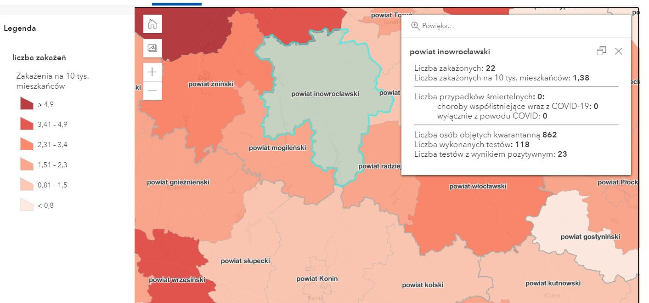 Inowrocław - Nowe dane o zakażeniach koronawirusem