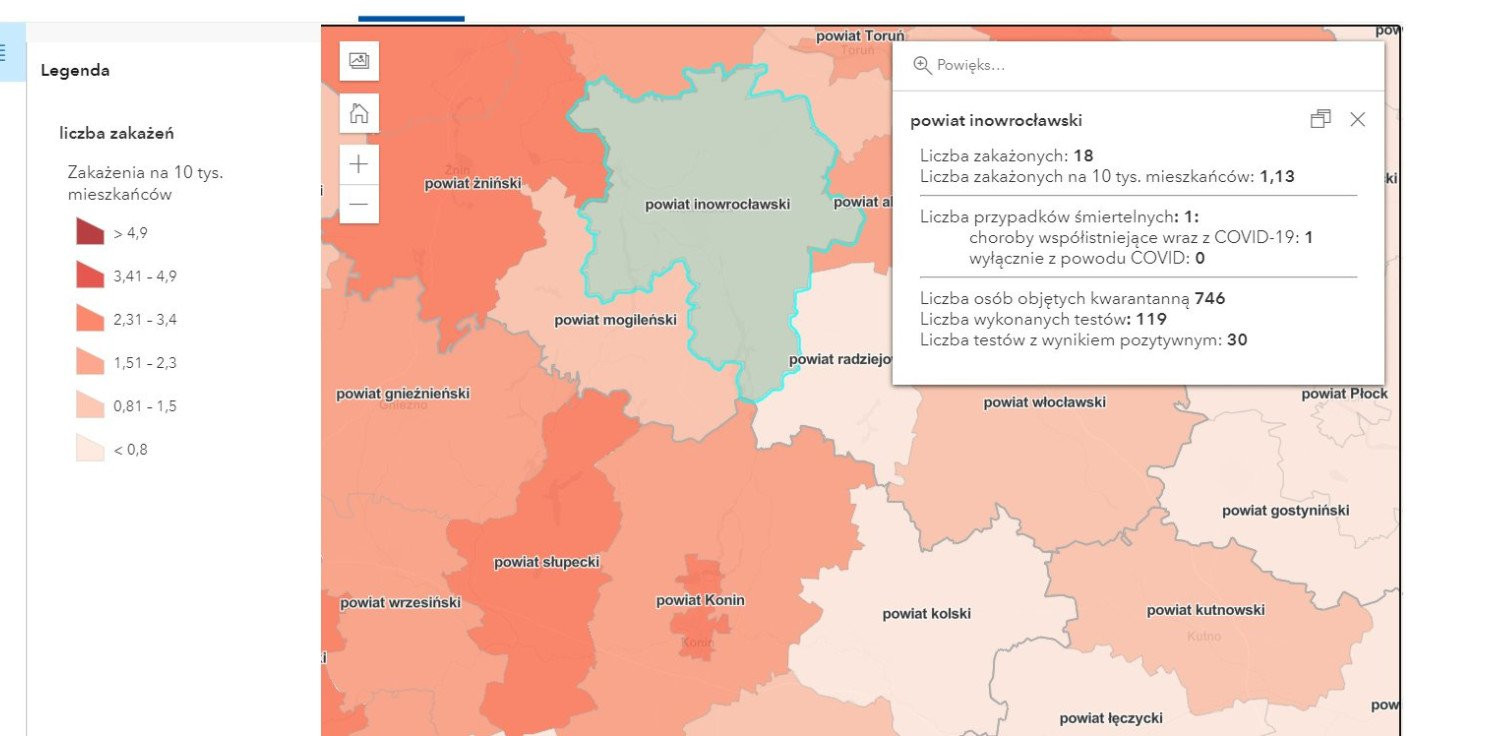 Inowrocław - Dziś mniej zakażeń koronawirusem