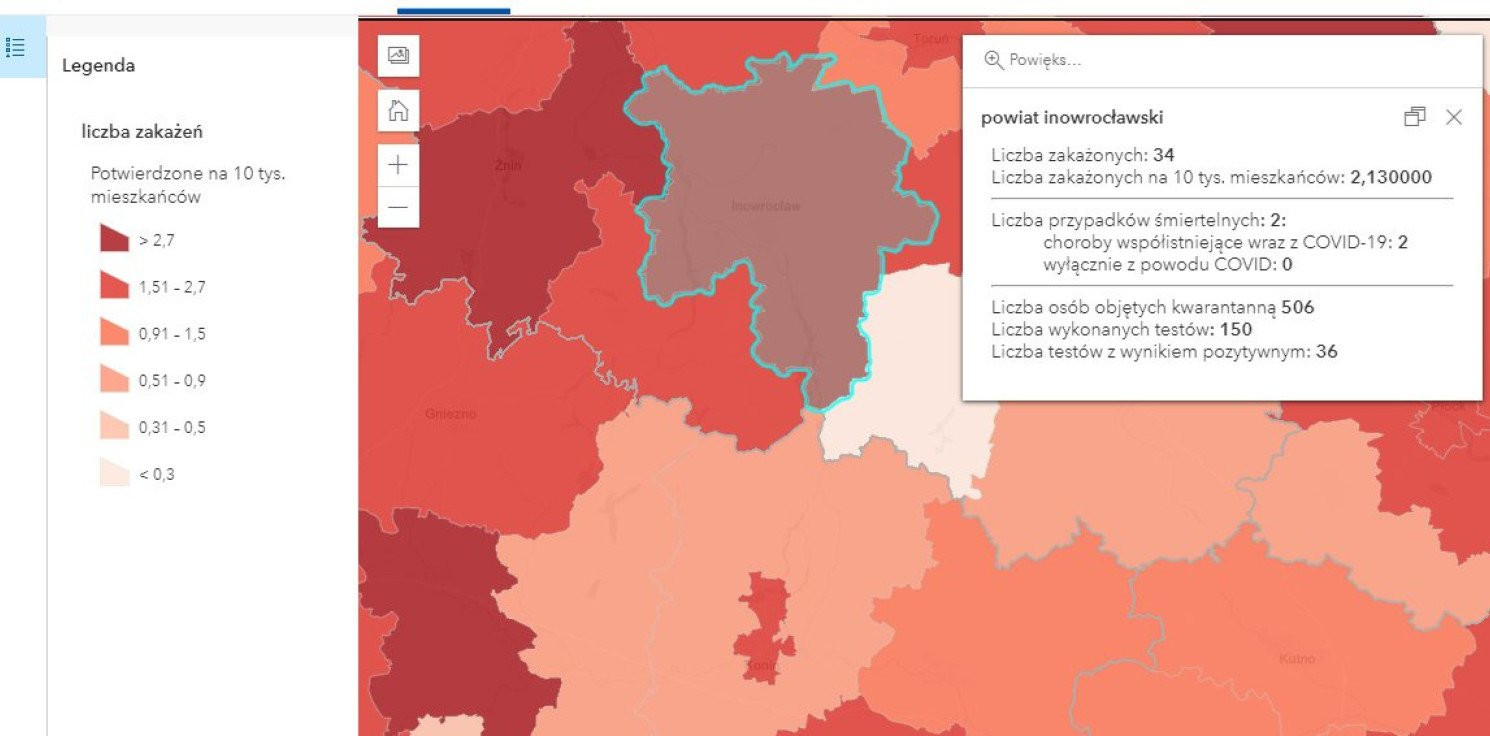 Inowrocław - Dziś wzrost liczby zakażeń koronawirusem